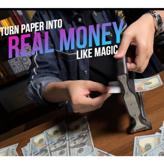 Dream Printer Electronic Magic Prop Visual Paper To Bill Production Magic Tricks Illusion Remote & Button Controlled Stage Magic Gimmick