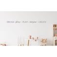 thumbnail image 1 of Dream Share Play Imagine Create Inspirational Wall Decals School Art Decor 36x2-Inch Storm Gray, 1 of 2