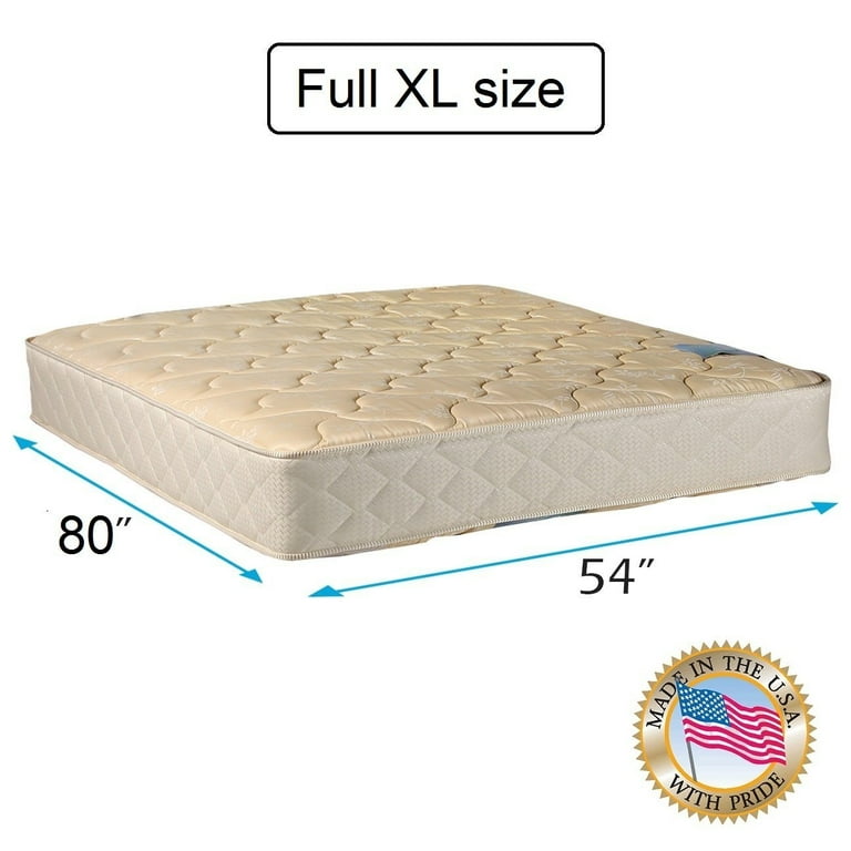 Dream Sleep Chiro Two Sided Premier Orthopedic Mattress Only Full XL 54 x80 x9 Beige Sleep Support Luxury Quality Long Lasting Comfort by