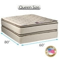 thumbnail image 1 of Dream Sleep Coil Comfort Pillow Top Mattress and Box Spring Set 2-Sided Sleep System with Enhanced Cushion Support, Fully Assembled, Orthopedic Type, Long-lasting Comfort (Queen 60" x 80" x 11"), 1 of 3