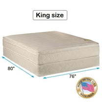 Dream Sleep Comfort Pedic Eurotop Firm Mattress Set with Bed Frame Included - Sleep System with Enhanced Foam Encased Support, Orthopedic Type by Dream Solutions USA (King 76"x80"x11")