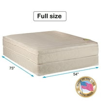 Dream Sleep Comfort Pedic Firm Eurotop Mattress set with Mattress Protector Included - Innerspring coils, Orthopedic, Longlasting by Dream Solutions USA (Full 54"x75"x11")