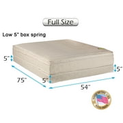 Dream Sleep Comfort Pedic Firm Eurotop Pillow Top Full Mattress & Low 5 Height Box Spring - Sleep System with Enhanced Foam Encased Support, Fully Assembled, Plush Knit Cover by Dream Solutions USA