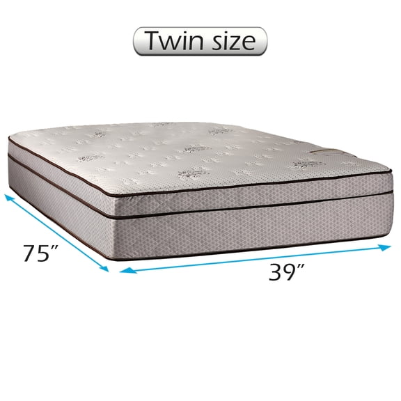 Dream Sleep Fifth Ave Plush Extra Soft Pillowtop Twin Mattress Only with Mattress Cover Protector Included - Sleep System Support, Orthopedic, Plush Knit Cover, Longlasting by Dream Solutions USA