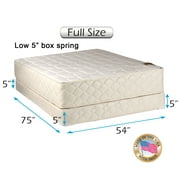 Dream Sleep Grandeur Deluxe مرتبة كاملة الحجم ومجموعة زنبركية منخفضة 5 - مجمعة بالكامل ، جيدة لظهرك ، ارتفاع فاخر ، يدوم طويلاً و 2 -Sided