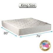 Dream Sleep Legacy 2-Sided Mattress Only with Mattress Protector Included - Orthopedic, Innerspring coils, Long Lasting Comfort by Dream Solutions USA (King 76"x80"x8")