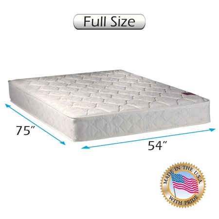 Dream Sleep Legacy Full Size None Flip One-Sided Mattress Only with Mattress Cover Protector Included - Good for your back, Innerspring Coils, Orthopedic by Dream Solutions USA