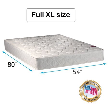 Dream Sleep Legacy Full XL Size None Flip One-Sided Mattress Only with Mattress Cover Protector Included - Good for your back, Innerspring Coils, Orthopedic by Dream Solutions USA