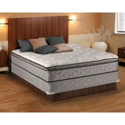 Dream Sleep Madison Gentle Plush Pillowtop Queen Size Mattress and Box Spring Set - تم تجميعه بالكامل ، ونظام النوم مع دعم وسادة محسن ، ودعم العمود الفقري وطويل الأمد بواسطة Dream Solutions USA