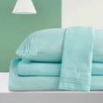 thumbnail image 1 of Dream Sleep Rayon Made from Bamboo Bed Sheets Set-Ultra Soft Sheets-Deep Pockets 16"-Wrinkle Resistant-3 Pieces, Twin Aqua, 1 of 3