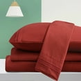thumbnail image 1 of Dream Sleep Rayon Made from Bamboo Bed Sheets Set-Ultra Soft Sheets-Deep Pockets 16"-Wrinkle Resistant-4 Pieces, King Burgundy, 1 of 3