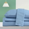 thumbnail image 1 of Dream Sleep Rayon Made from Bamboo Bed Sheets Set-Ultra Soft Sheets-Deep Pockets 16"-Wrinkle Resistant-4 Pieces, Queen Blue, 1 of 3