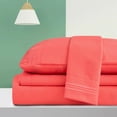 thumbnail image 1 of Dream Sleep Rayon Made from Bamboo Bed Sheets Set-Ultra Soft Sheets-Deep Pockets 16"-Wrinkle Resistant-4 Pieces, Queen Coral, 1 of 3