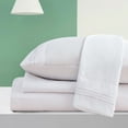 thumbnail image 1 of Dream Sleep Rayon Made from Bamboo Bed Sheets Set-Ultra Soft Sheets-Deep Pockets 16"-Wrinkle Resistant-5 Pieces, Split King White, 1 of 3
