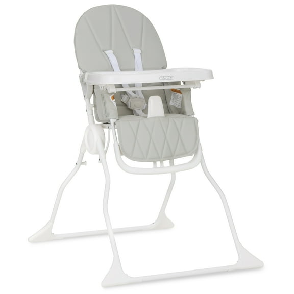 Dream On Me Snack and Stow Baby high Chair, Easy to fold and Store Travel high Chair, Removable and Three Position Adjustable Tray Portable high Chair, Koala Gray