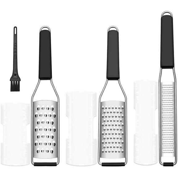 Dream Snail Lemon Zester Cheese Grater 3-Pcs Handheld Kitchen Graters 11.4 inches &11.8 inches