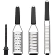 Dream Snail Lemon Zester Cheese Grater 3-Pcs Set Stainless Steel Kitchen Graters for Cheese, Vegetable, Dishwasher Safe, 11.4 inches &11.8 inches