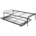 thumbnail image 1 of Dream Solutions Dark Metal Day Bed Frame Trundle Included, Black, 1 of 3