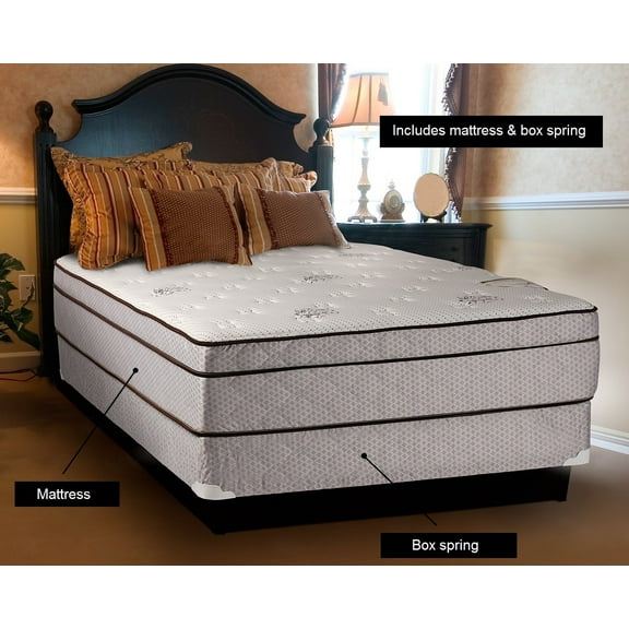 Dream Solutions Fifth Ave Ultra Soft Plush 14" Innerspring Mattress and Box Spring Set