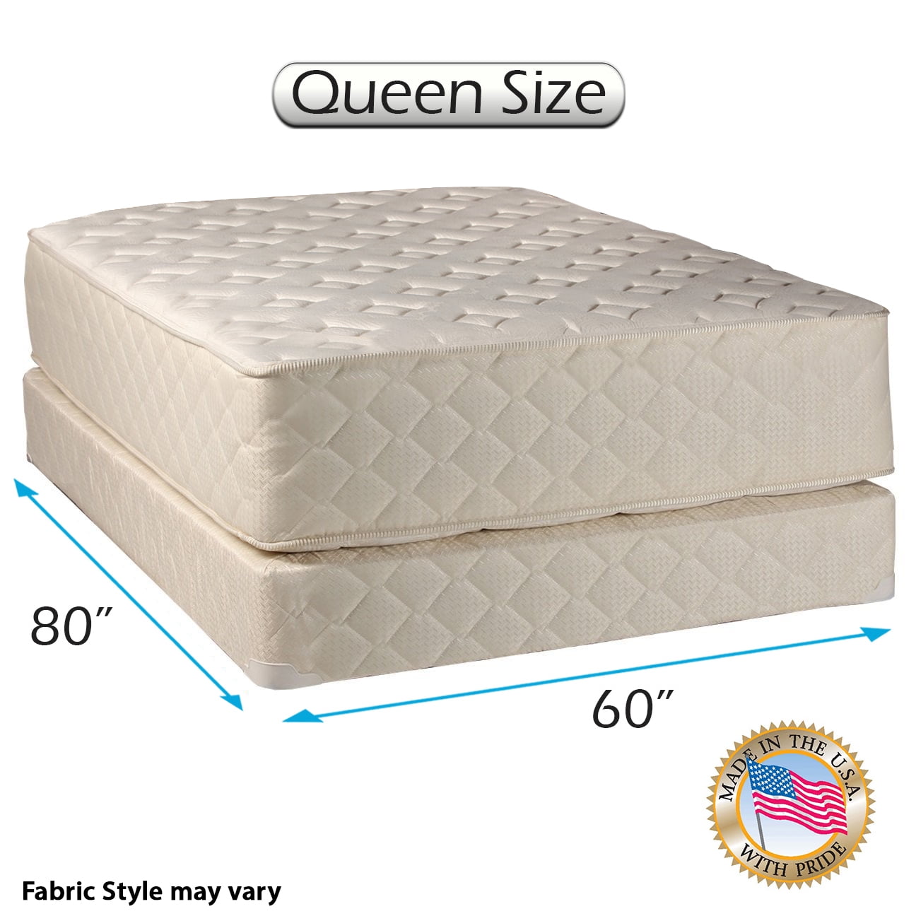 Dream Solutions Highlight Luxury Firm 14 Inch Queen Mattress and Box Spring Set