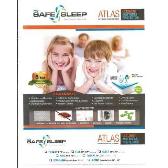 Dream Solutions LLC.- Waterproof / Bed Bug Proof Mattress Encasement - 54-Inch by 75-Inch, Full