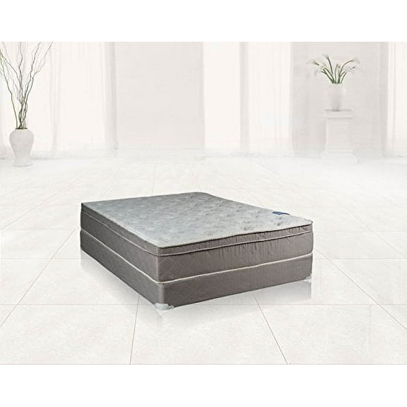 Dream Solutions Milano Inner Spring Coil Pillow Top Foam Encased Edge Support Queen Size 60"x80"x16" Mattress and Box Spring Set - Fully assembled, Longlasting, Good for your back, Superior Quality