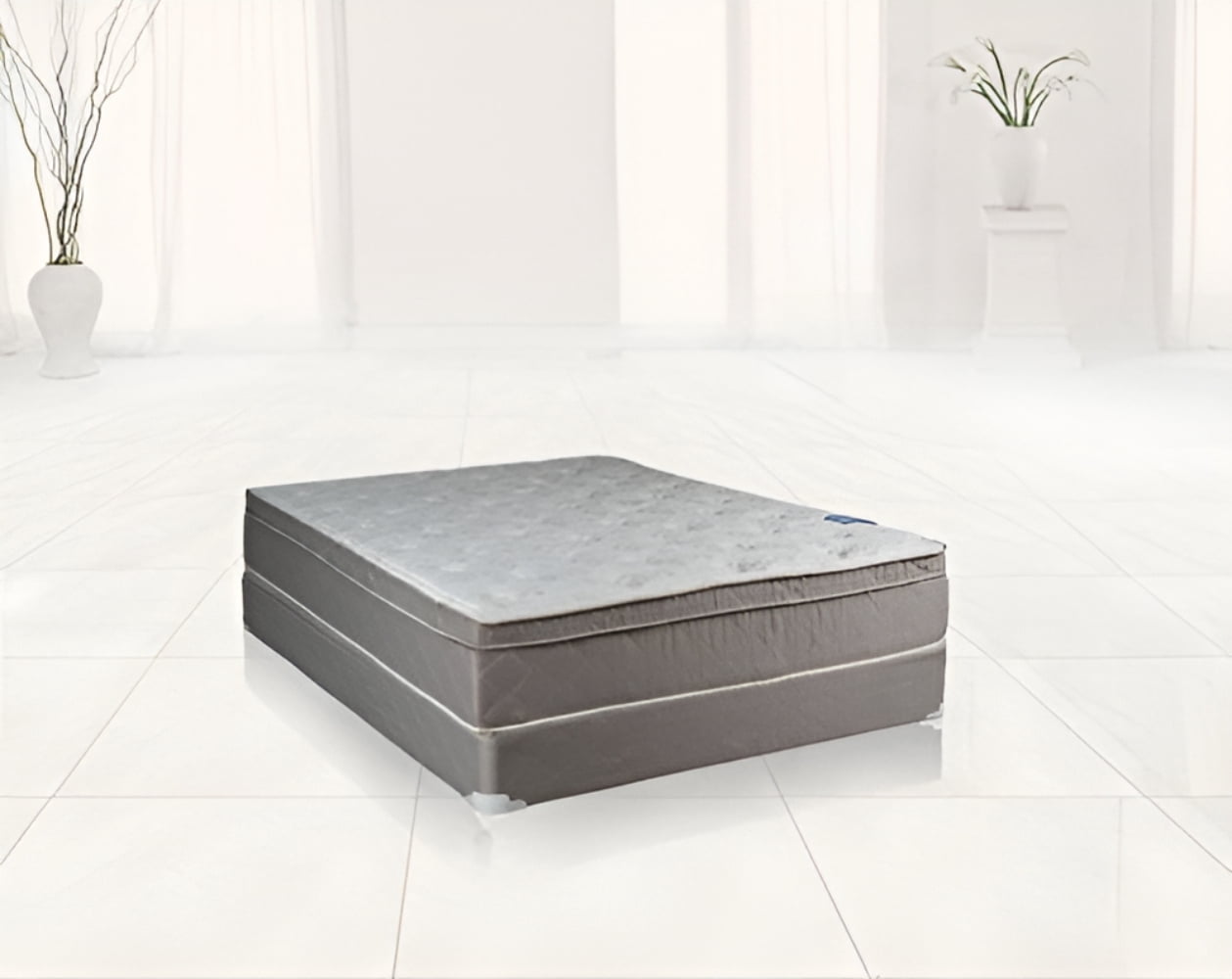 Dream Solutions Milano Inner Spring Coil Pillow Top King size 76"x80"x16"  Foam Encased Edge Support Mattress and Box Spring Set - King