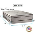 thumbnail image 1 of Dream Solutions USA Fifth Ave Extra Soft Foam Eurotop (PillowTop) Full - 54"x75"x13" Mattress & Low 5" Height Box Spring set - Therapeutic Technology, Orthopedic, Quality Sleep System, 1 of 5