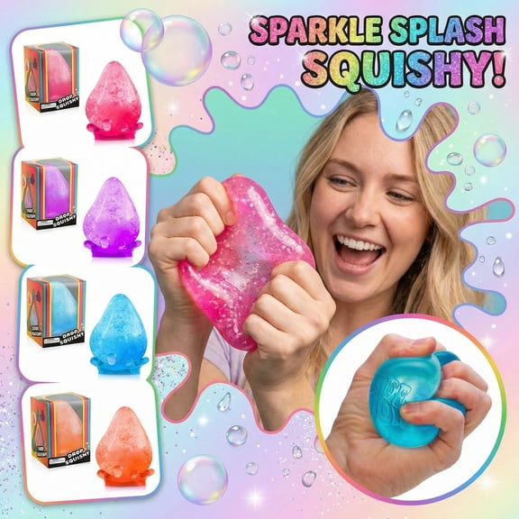 Dream Squishy Drop Stress Balls, Giant Squeeze Heart-shaped, Jumbo Rebounding Squishy for Stress Relief - Sensory Fidget Novelty Toy and Gift for Kids and Adults