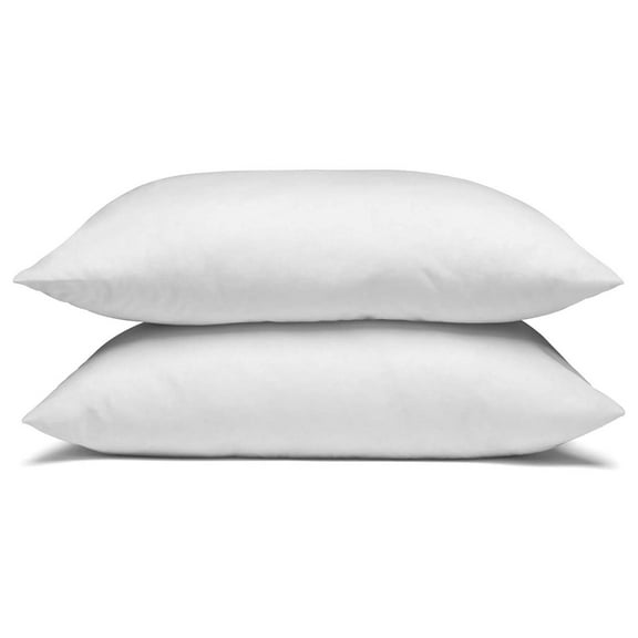 Dream Surrender Firm Support Pillows - Hypoallergenic Polyester Filled Cotton Shell Pillow Set, King Size 2 Pillow Set for Hotel or Home Use, by Mills