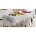 thumbnail image 1 of Dream Tablecloth, Dare to Dream Big Lettering Positive Inspirational Quote on Checkered Background, Rectangular Table Cover for Dining Room Kitchen, 60" X 90",Multicolor, by Ambesonne, 1 of 3