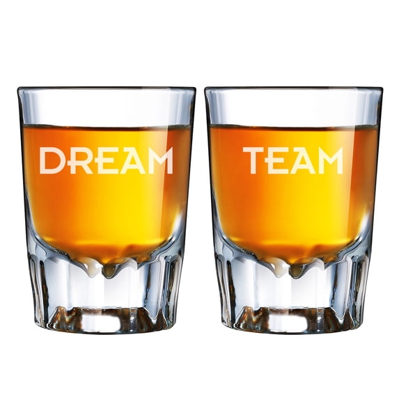 Dream Team Engraved Barcraft Fluted Shot Glass