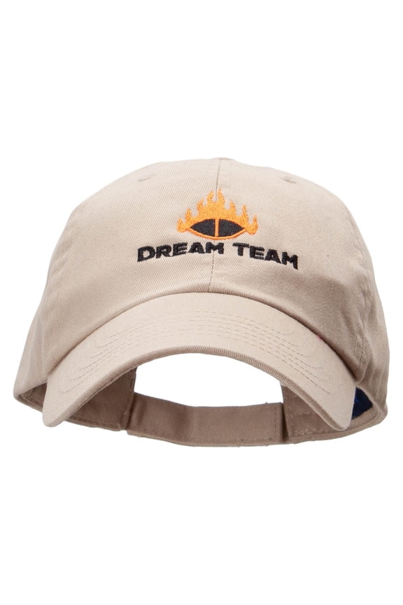Dream Team Low Profile Pet Spun Washed Cap - Khaki OSFM