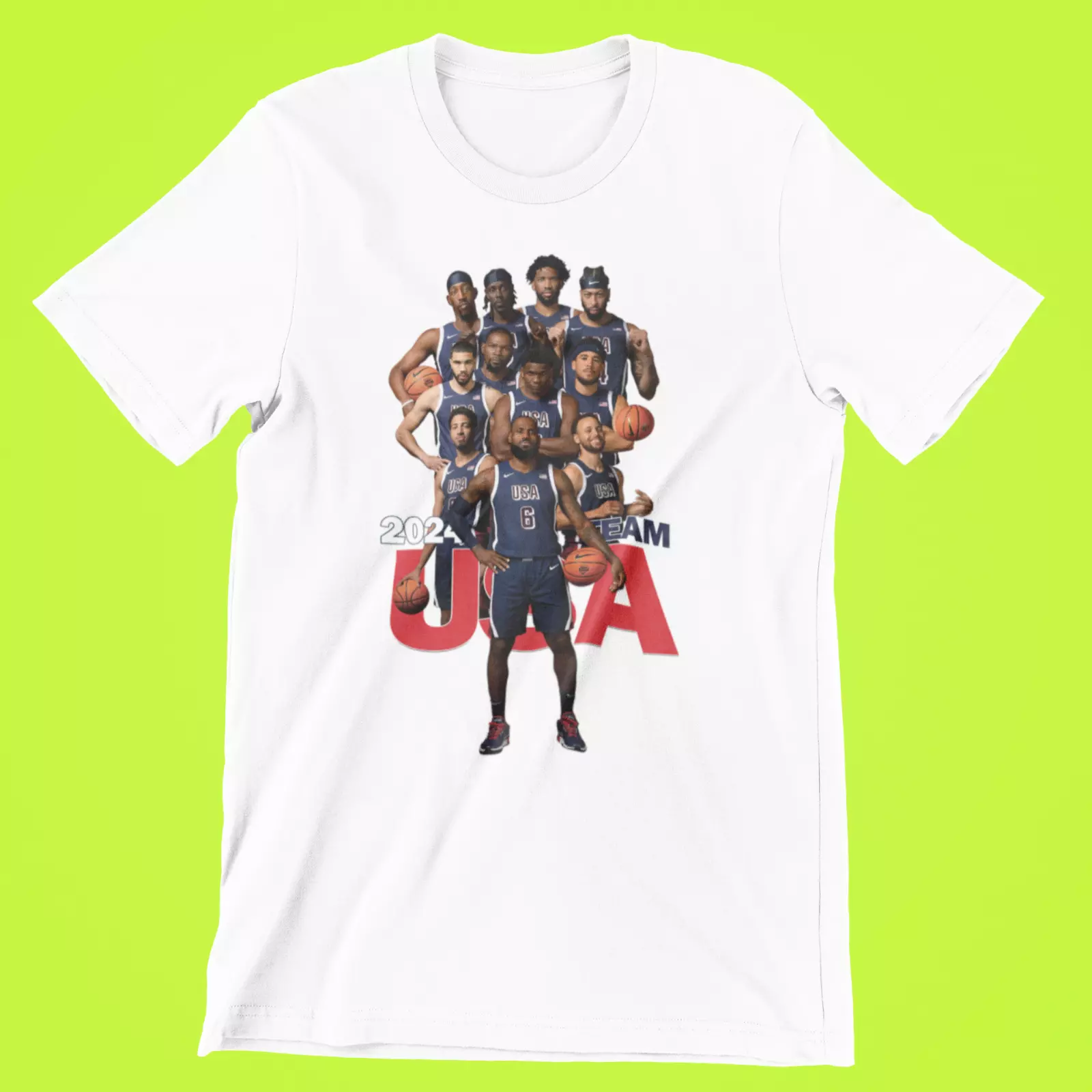 Dream Team USA Basketball 2024 Lebron Curry Ant Durant Premium Graphic