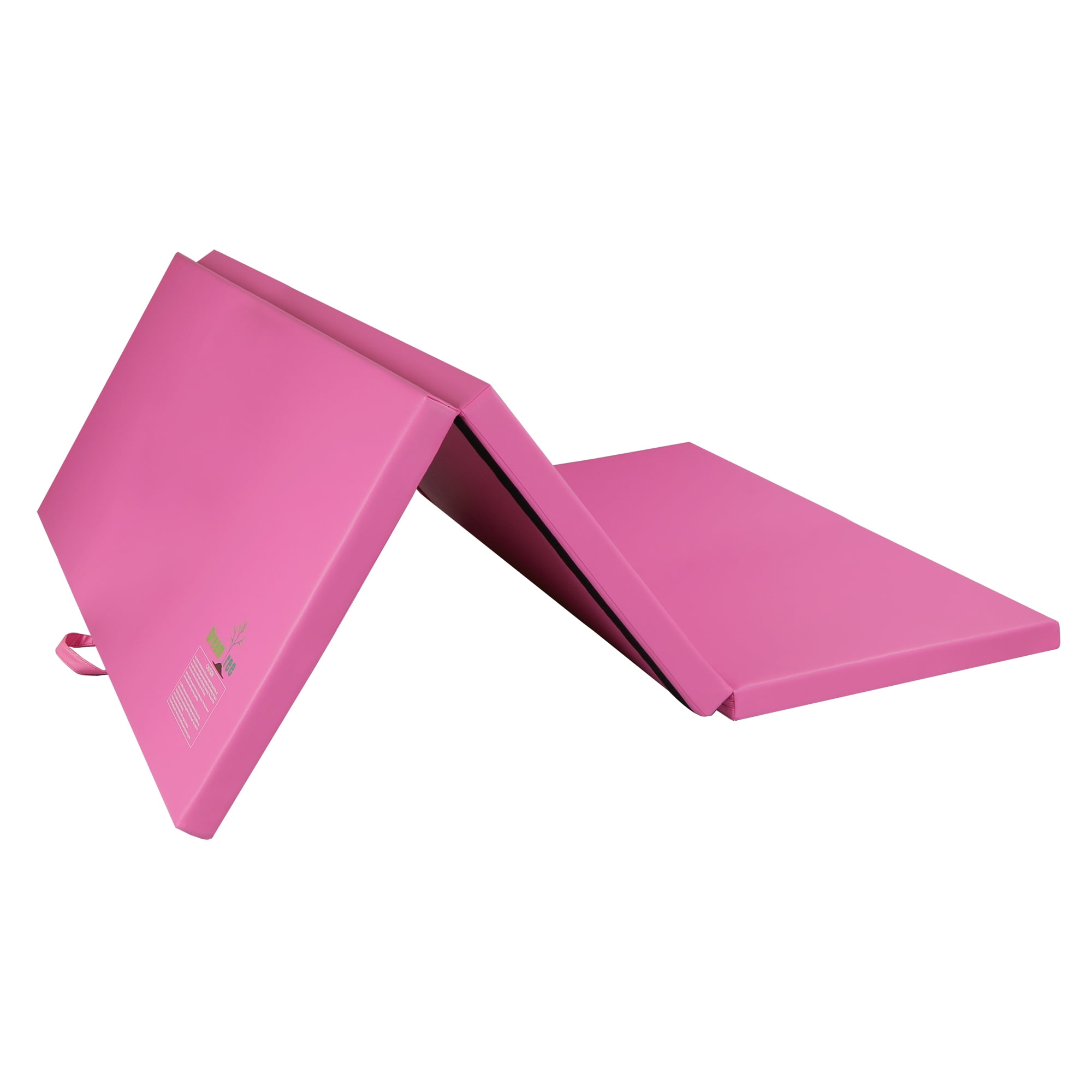 Dream Tree Gymnastics Mat, 4' x 6' Tri Folding Tumbling Mats with Carrying Handles for Home