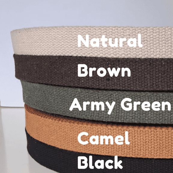 Dream Trimming Goods -Army Green- 1 Inch 10 Yards Heavy Cotton Webbing Strap –Continuous Roll for Bag, Belts, Sewing & Craft Projects