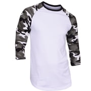 Dream USA Mens Casual 3/4 Sleeve Baseball Tshirt Raglan Jersey Shirt