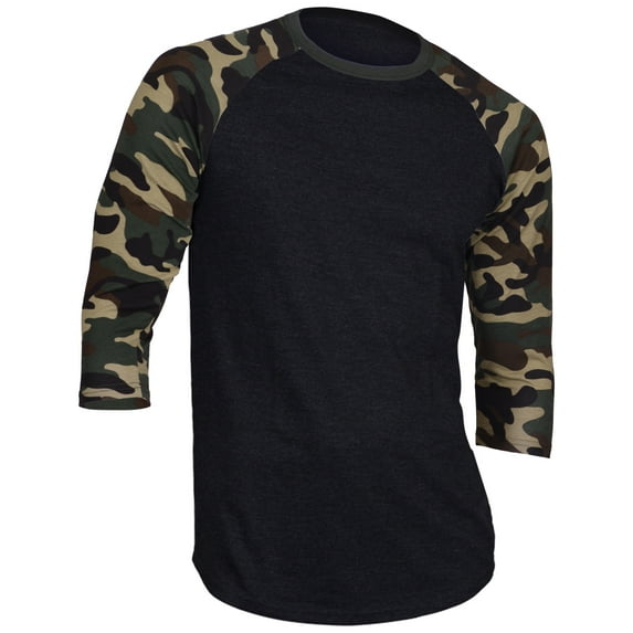 Dream USA Men's Casual 3/4 Sleeve Baseball Tshirt Raglan Jersey Shirt