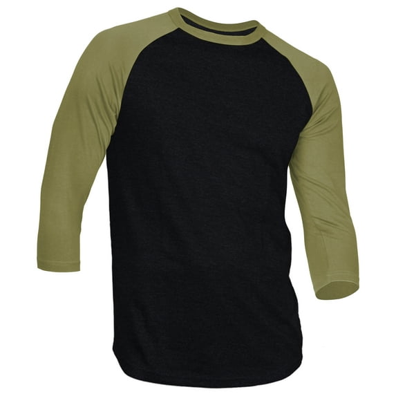 Dream USA Men's Casual 3/4 Sleeve Baseball Tshirt Raglan Jersey Shirt