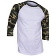 thumbnail image 1 of Dream USA Men's Casual 3/4 Sleeve Baseball Tshirt Raglan Jersey Shirt, 1 of 3