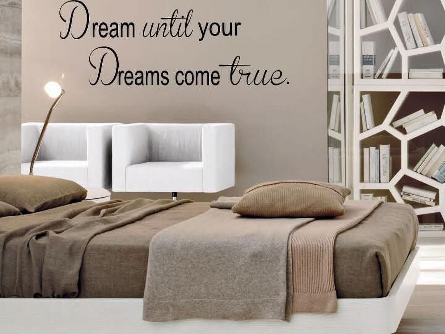 Dream Until Dream Come True Wall Art Decal Quote Words Lettering Decor