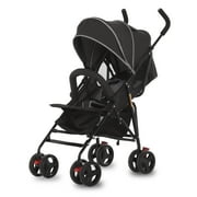 Dream On Me Vista Moonwalk Stroller | Lightweight Infant Stroller with Compact Fold | Multi-Position Recline | Canopy with Sun Visor | Perfect for Traveling and Theme Parks, Black