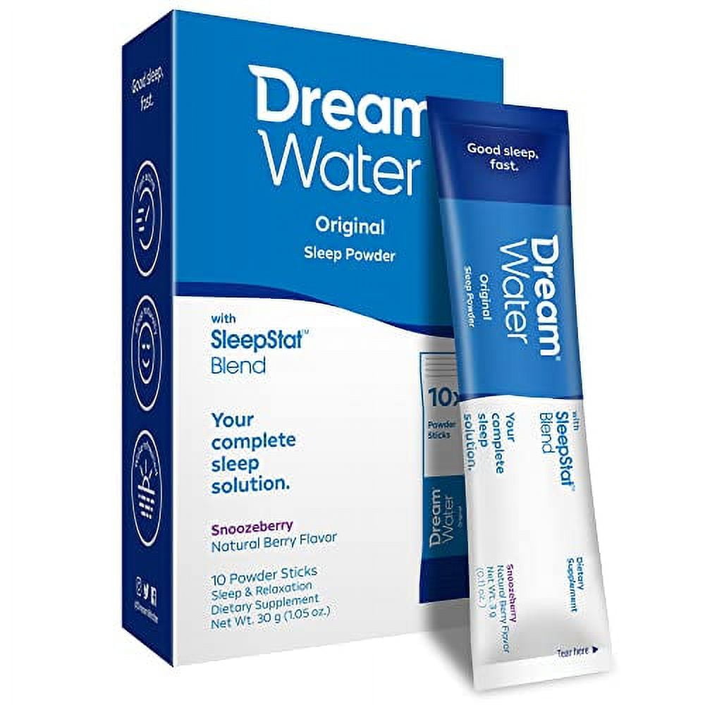 Dream Water Sleep Aid Powder; Melatonin 5mg, GABA, 5HTP; Natural