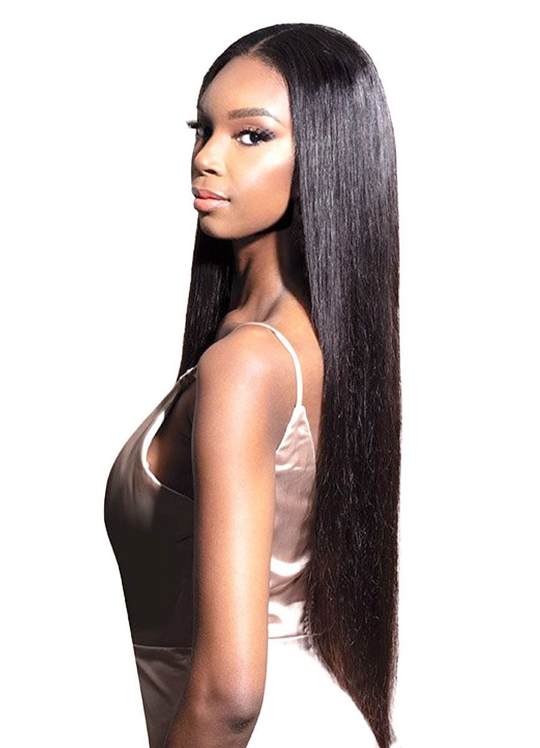 Dream Weaver Straight Human Hair Bundle / Natural Black / 14+16+18 Beauty Supply