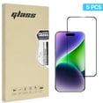 thumbnail image 1 of For Iphone 15 Plus 6.7 Iphone 14 Plus 6.7 Iphone 13 Pro Max 6.7 2.5d Full Coverage Tempered Glass Protector 0.3mm Arcing - 5 Packs, 1 of 6