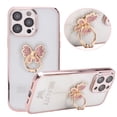 thumbnail image 1 of Brilliant Ring Collection With Bling Raised Full Camera Protection And Butterfly Ring Stand For Iphone 14 Pro Max 6.7 - Black, 1 of 8