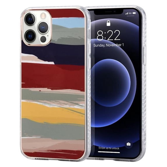 Dream Wireless FTCIP1267-MARB-BRU Marble IMD Slim-Fit Protective TPU Case for iPhone 12 Pro Max 6.7 - Brushstroke