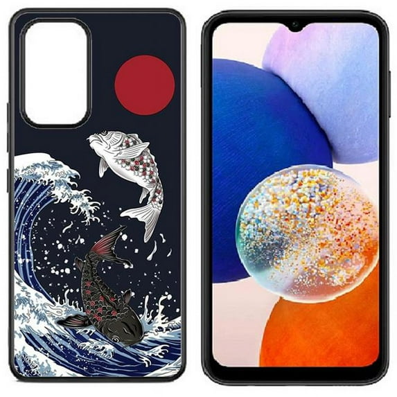 Dream Wireless Japanese Koy High Resolution Design Print Case for Galaxy A54 5G 2023, Blue