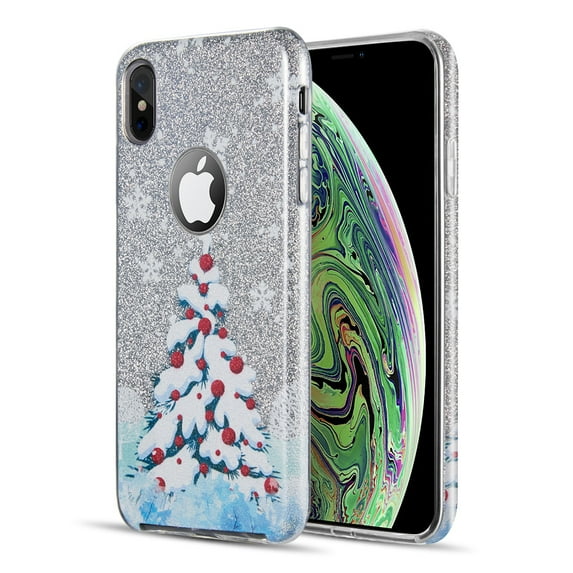 Dream Wireless The Starry Dazzle Luxury TPU Cover Case for iPhone XS & X - Xmas Tree