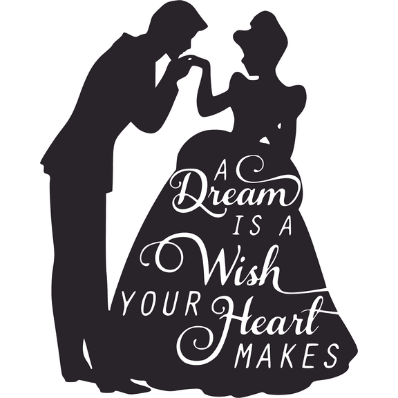 A Dream Is Wish Logo Cartoon Characters Decor Wall Art Vinyl Sticker Design Decal Girl Boy Kids Room Bedroom Nursery Kindergarten Fun Home Children Room Decor Wall Art Sticker Vinyl Size (10x10 inch)